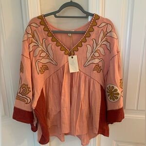 New cotton gauze top Sz. large